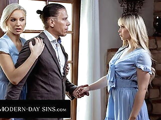 modern-day sins - Kenzie Taylor Surprises Husband With Youthful Lookalike Lilly Bell! HOT THR... cum on ass